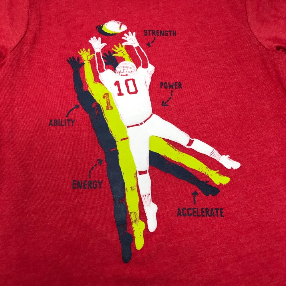 Odin & Ivy XXS Red Football Shirt Stitch Fix Kids